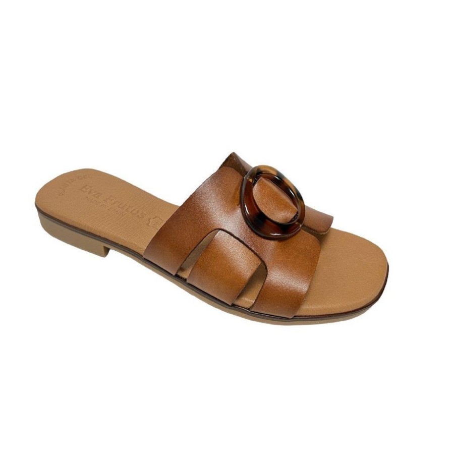 Femme Eva frutos | Evafrutos Nu Pieds Sandales 3064 Marron