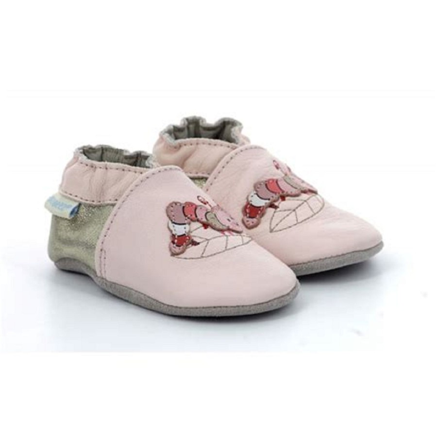 Enfant Robeez Chaussons | Robeez Chaussons Krunchy Rose