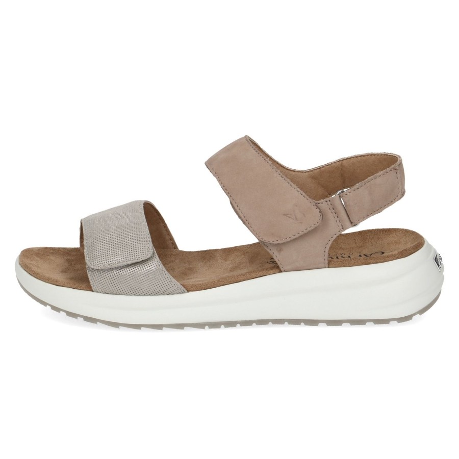 Femme Caprice | Caprice Nu Pieds Sandales 28718 20 Blanc Hibiscus