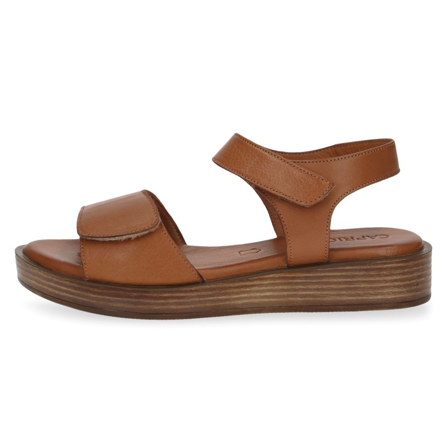 Femme Caprice | Caprice Nu Pieds Sandales 28222 20 Marron