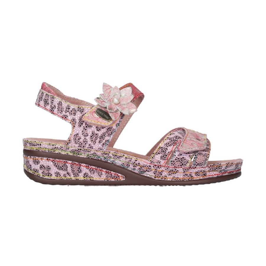 Femme Laura vita | Laura Vita Nu Pieds Sandales Jacdiso 03 Violet