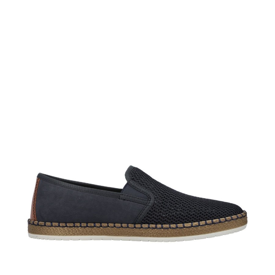 Homme Rieker | Rieker Mocassins Derbies B5265 Marine